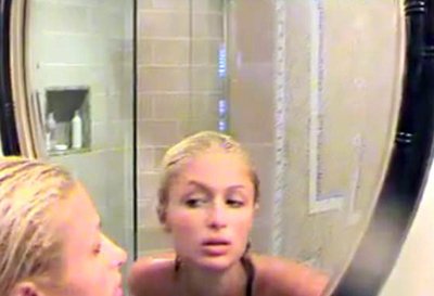 Paris Hilton Looking In Mirror