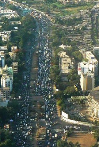 Traffic in Mumbai, India