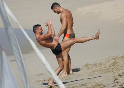 Ricky Martin at Beach