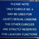 Funny Sign In Bathroom At Scotland Bar