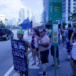 Signs by the road on Biscayne blvd