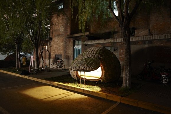 Egg House At Night