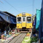 Maeklong Railway Market in Thailand
