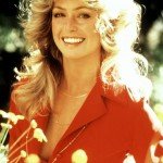 farrah-fawcett-in-red A smiling Farrah Fawcett in red