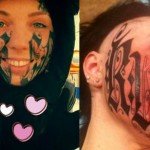 Lesya Toumaniantz Face Tattoo