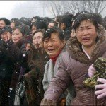 fake crying at kim jong il funeral