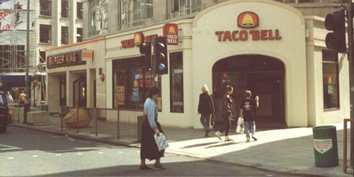 Taco Bell, London, 1989