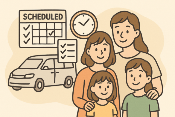 Scheduled ride services for families
